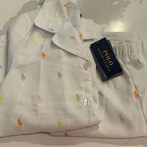 NEW WITH TAGS! Ralph Lauren Monogram Pajama Set - Size 14 kids
